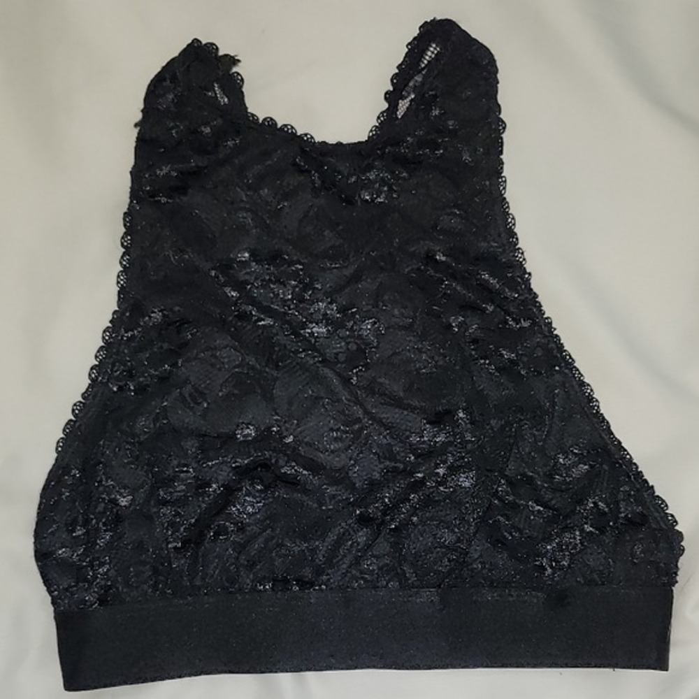 Nanette Lepore Black Lace Bandeau Intimates Size Medium